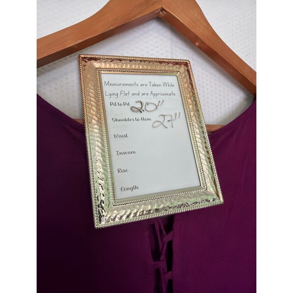 Torrid Purple Super Soft Jersey‎ Knit Babydoll Tie Back Flowy Tiered Tank Size 0 - Picture 8 of 9